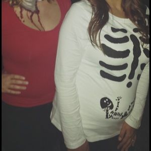 DIY skeleton with baby shirt